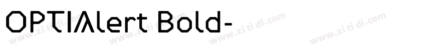 OPTIAlert Bold字体转换